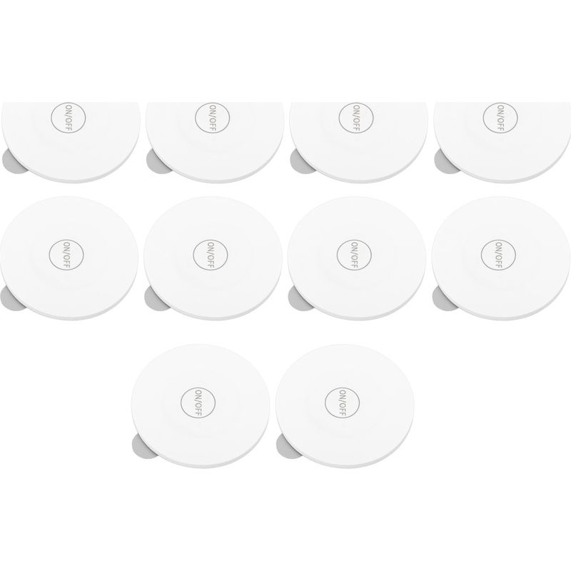 Set Mit 10 Led-beleuchteten Untersetzern (6 Cm) Für Weinflaschen, Ideal Für Bars, Partys Und Hochzeiten. Farbe: Weiß.