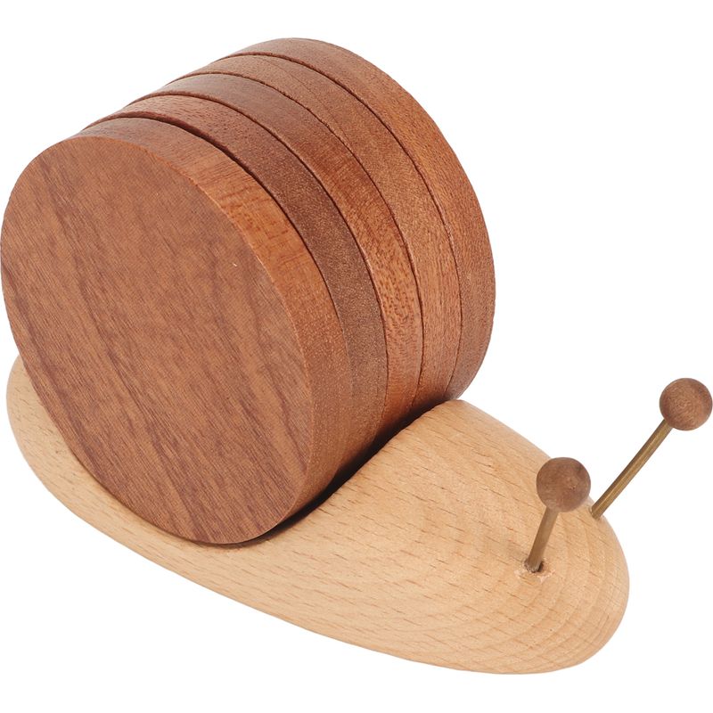 Set Mit 6 Magnetischen Holzuntersetzern, Umweltfreundlich, Hübsch Und Elegant Für Zuhause Und Restaurant