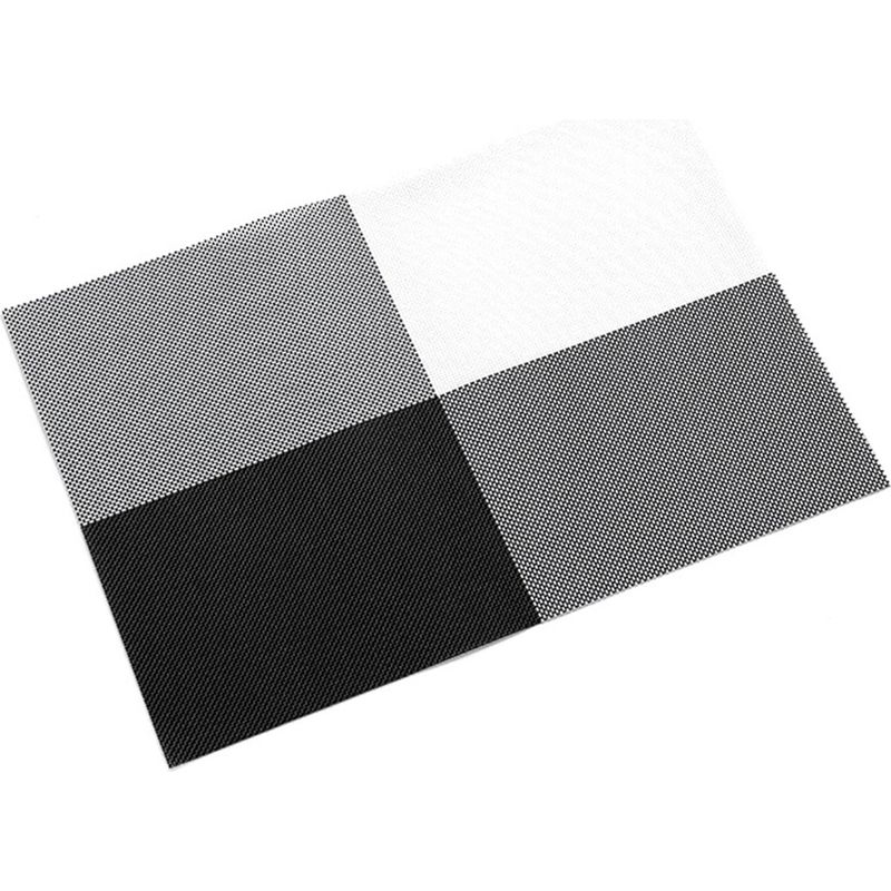 Set Mit 6 Schwarzen Pvc-untersetzern Im Nordischen Stil, Multifunktional, Wasserdicht, Wiederverwendbar, Hitzebeständig, Für Zuhause Und Partys.