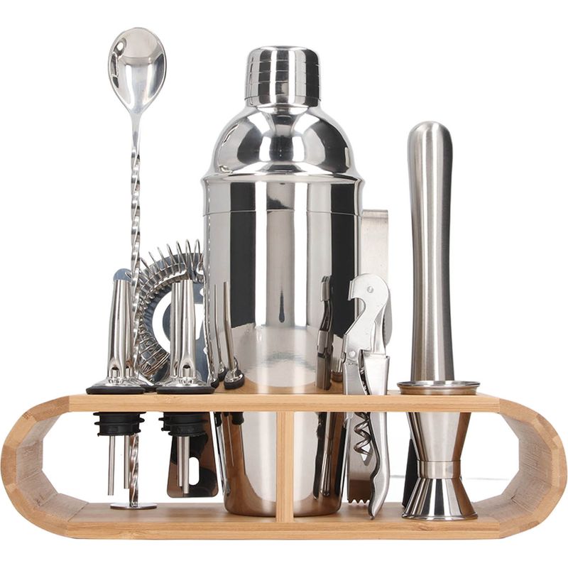 12-teiliges Barset Aus Edelstahl, Auslaufsicher, Leicht Zu Reinigen, 750-ml-cocktailshaker