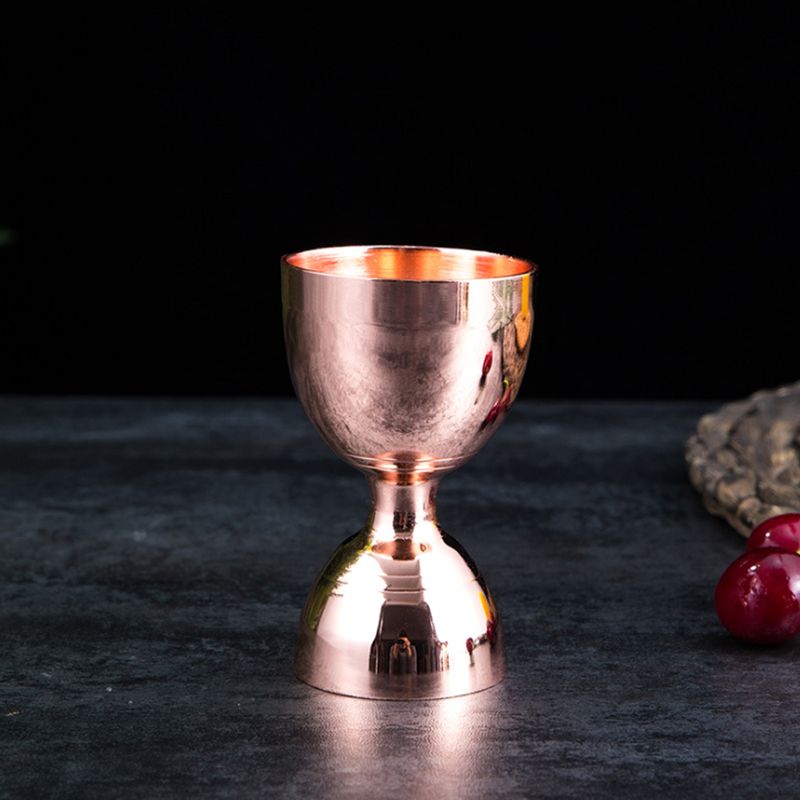 Doppelter Cocktail- Und Weinmessbecher Aus Edelstahl, Barzubehör, 30/60 Ml, Roségold