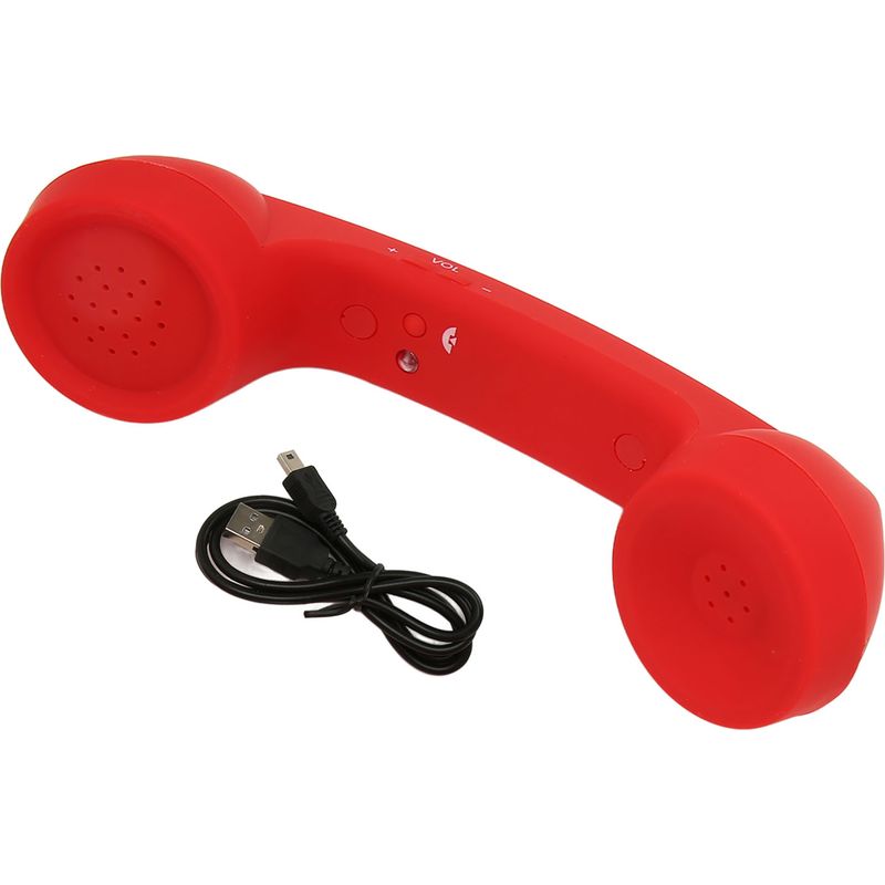 Retro-bluetooth-headset, Kabellos, Wiederaufladbar, Strahlungsfrei, Roter Empfänger Für Mobiltelefone