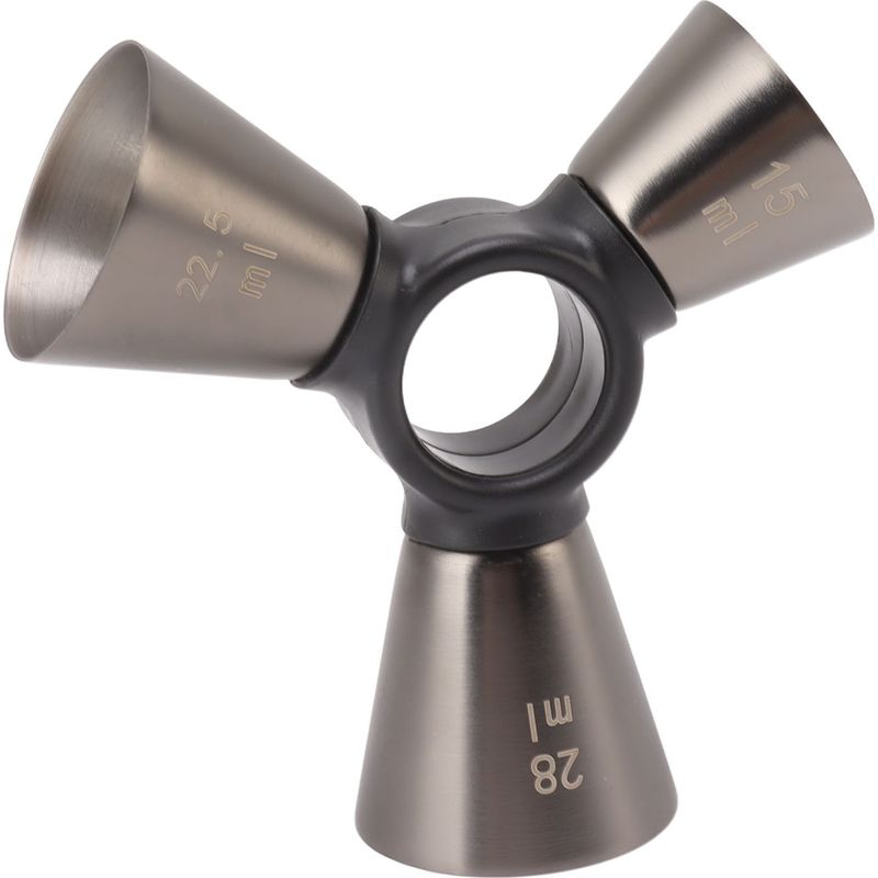 Ergonomischer Weinausschank Mit 3 Ausläufen Aus Edelstahl 304, Schwarz Beschichtet, Ideal Zum Mischen Von Wein.