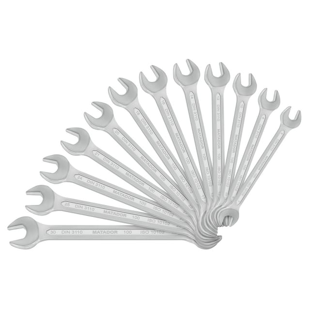 MAT 0100 9120 - Maulschlüsselsatz, SW 6-32, 12-teilig, DIN 3110