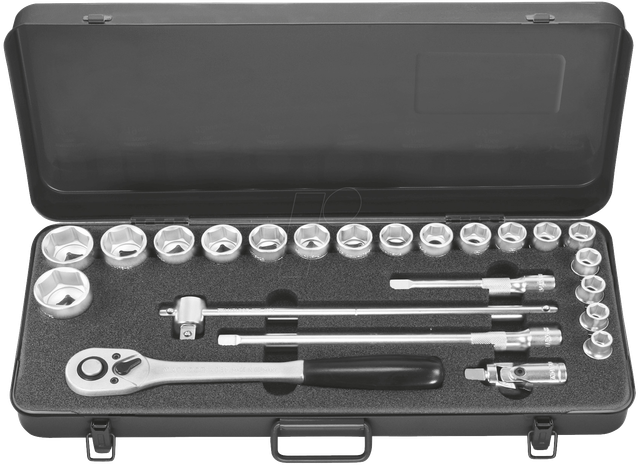 MAT 4114 9230 - Steckschlüsselsatz, Außensechskant, 1/2'', 23 -teilig