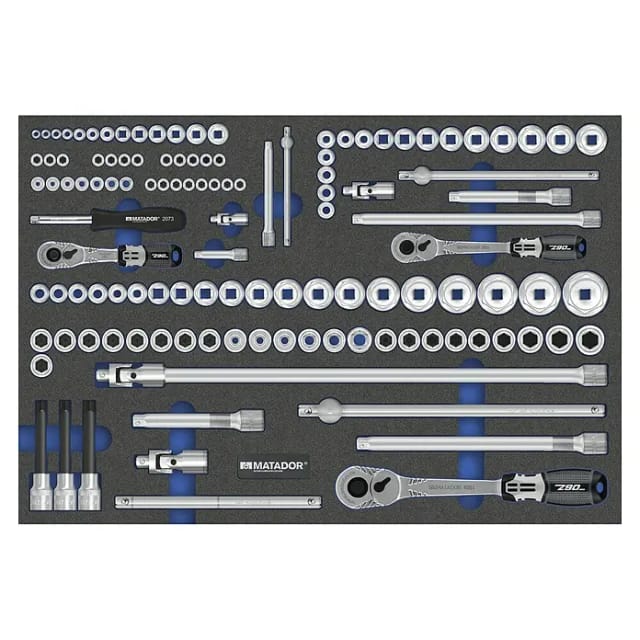 MAT 8164 1421 - Steckschlüsselsatz,1/4''+3/8''+1/2'', 120-teilig
