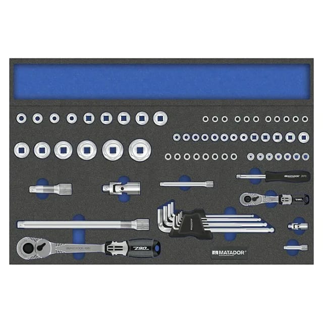 MAT 8164 1411 - Steckschlüsselsatz,1/4''+1/2'', 72-teilig