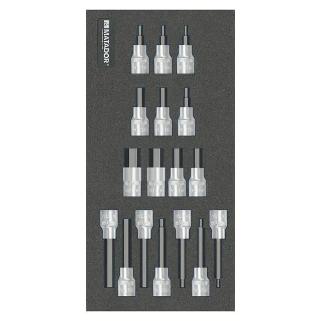MAT 8164 4078 - Steckschlüsselsatz, Schraubendreher, 1/2'', 17-teilig