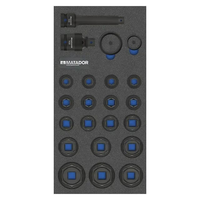 MAT 8164 7475 - Steckschlüsselsatz, Kraft, 1/2'', 24-teilig