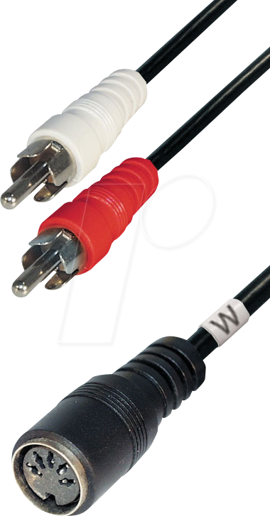 MATR A34 - 2x Cinch Stecker zu 5 pol. DIN Buchse, 0,2 m