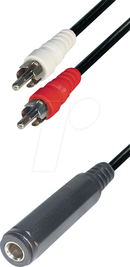 MATR A43L - 2x Cinchstecker auf 6,3 mm Klinkenbuchse, 0,2 m
