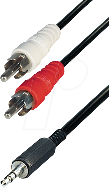 MATR A49 - Adapterkabel, 3,5 mm Klinke auf 2x Cinch, 1,5 m