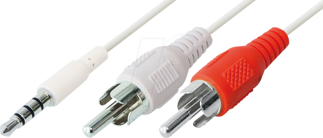 MATR AI3WL - 3,5 mm 4 Pin Klinkenstecker auf 2x Cinch, 2,5 m