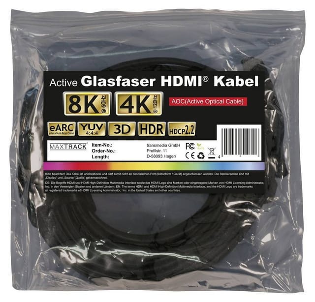 MATR C507-10ML - Aktiv Optisches HDMI Kabel (AOC), 8K, 10m