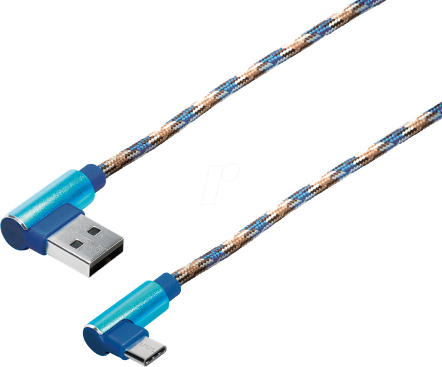 MATR M9L - Sync- & Ladekabel, USB A -> C, 1,0m, gew., blau