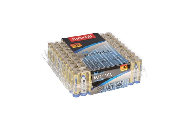 MAXELL AA 100X - Alkaline Batterie, AA (Mignon), 100er-Pack