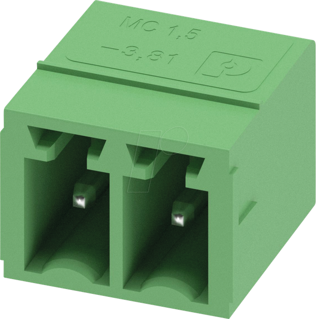 MC 2 G 3,81 - Leiterplatten-Grundleiste, 2-polig, 3,81 mm