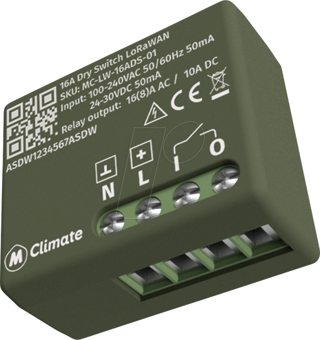 MCL LW-16ADS-01 - LoRaWAN Schaltaktor, 1-Kanal