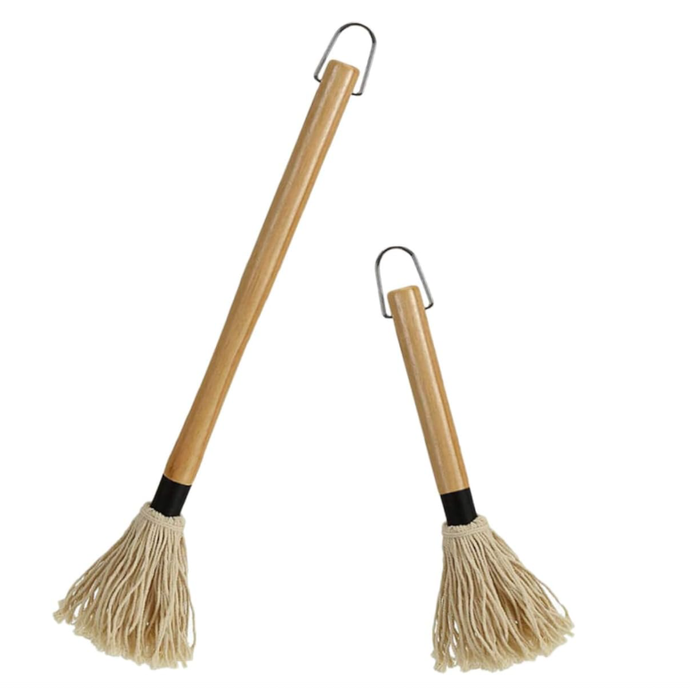 2-teiliges Grillpinsel-set Mit Holzgriffen, Grillpinsel Zum Einfetten, Marinieren Und Garen Im Ofen, Grillzubehör Zum Grillen Und Braten