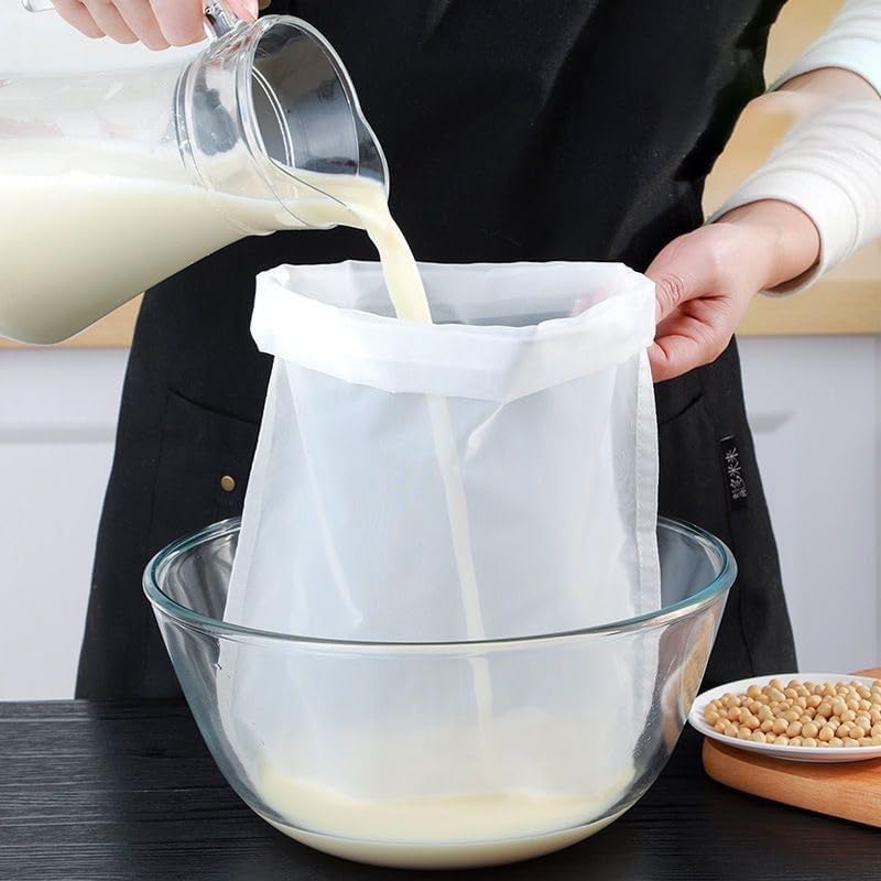 Mehrzweck-nylonfilterbeutel – Ultrafeinmaschenfilter Für Sojamilch, Fruchtsaft, Gemüsesaft, Weinreste – Wiederverwendbares Küchenutensil Zum Filtern Und