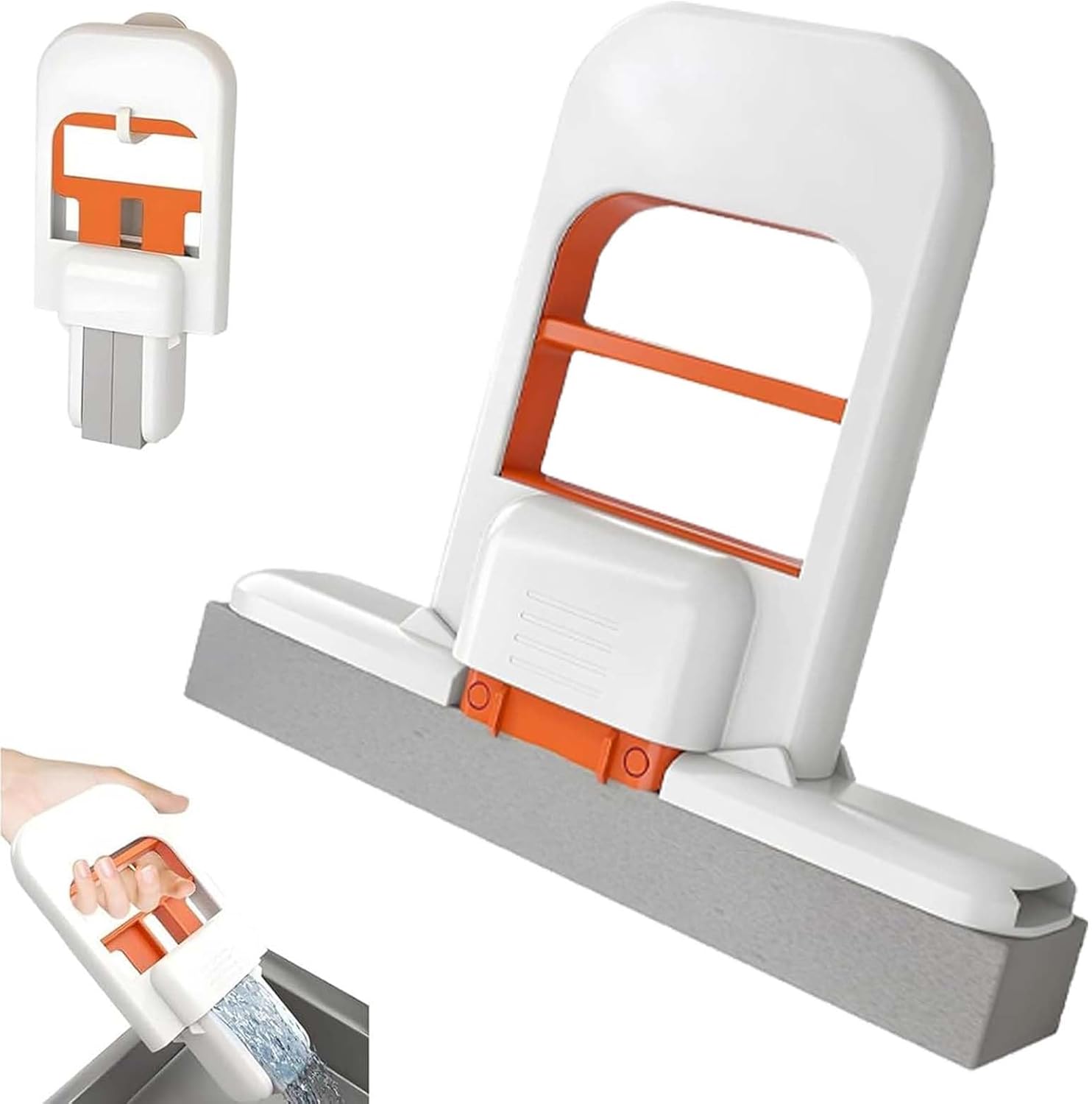 Mini-klappmopp – Tragbarer, Freihändiger Mopp Mit Auswringfunktion (ideal Fürs Büro) – Geeignet Für Die Nass- Und Trockenreinigung Von Fenstern Und Badezimmern