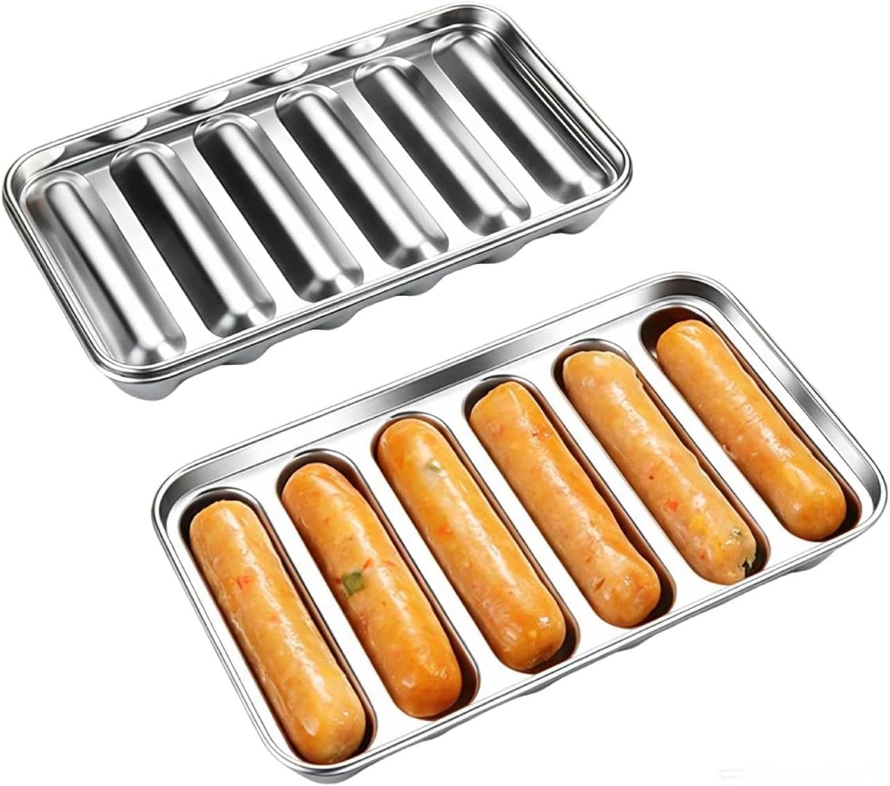 Wurstform/kochplatte Aus Edelstahl, Geeignet Für Hotdogs, Würstchen Und Hotdog-brötchen.