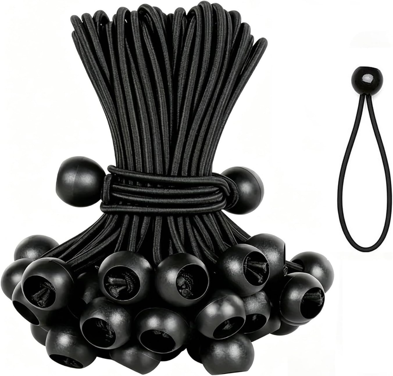 40 Elastische Bungee-seile Mit Haken, Uv-beständig, Naturkautschuk, Polyester Für Campingzelte, Planen, Sonnensegel, Gärten, Elastische Bungee-seile