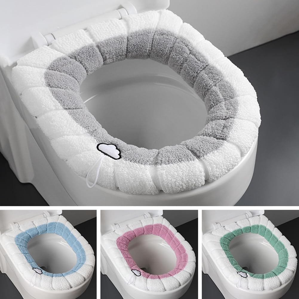4-teiliges Wc-sitzkissen-set, Plüsch-wc-sitzbezüge, Verdickte Wc-sitzkissen, Waschbares Wc-sitzkissen Für Familienhotels