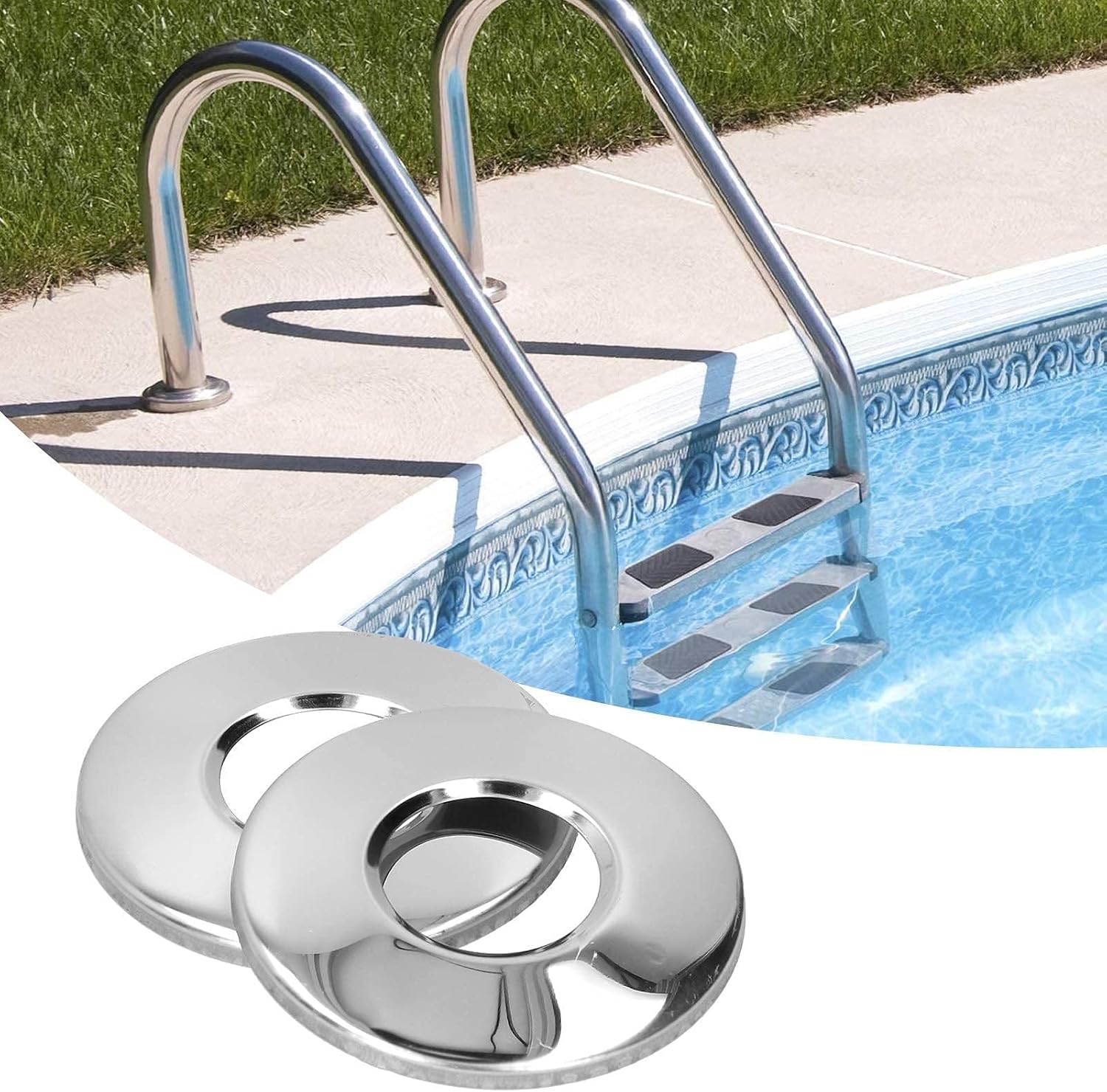 Dekorative Edelstahlabdeckung Für Poolhandlauf/leiter – Langlebiges Poolzubehör