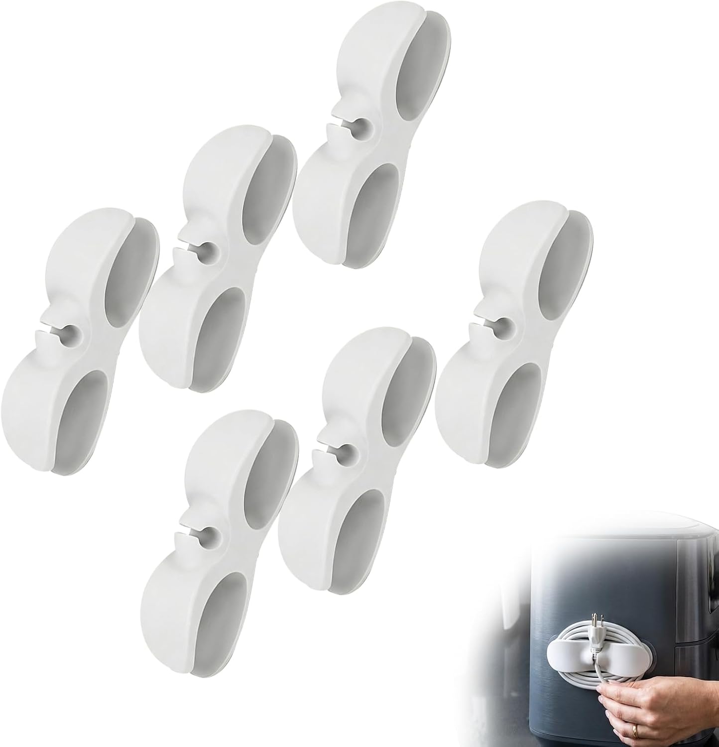 6-teiliger Kabelorganizer, Elektrokabel-organizer, Selbstklebender Küchenkabelorganizer Für Mixer, Reiskocher, Kaffeemaschinen Und Küchengeräte