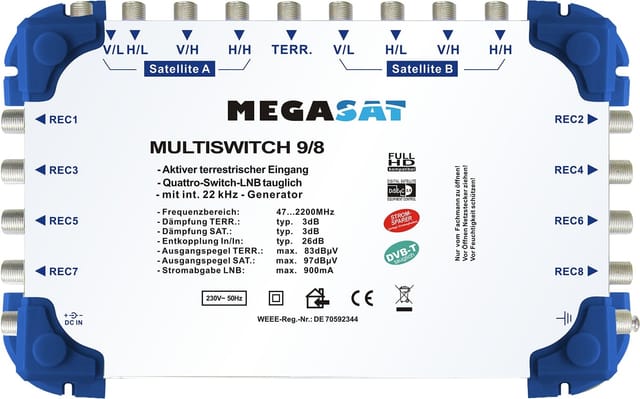 MEGASAT 0600151 - Multischalter 9 in 8