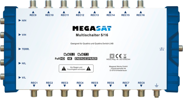MEGASAT 0600152 - Multischalter 5 in 16