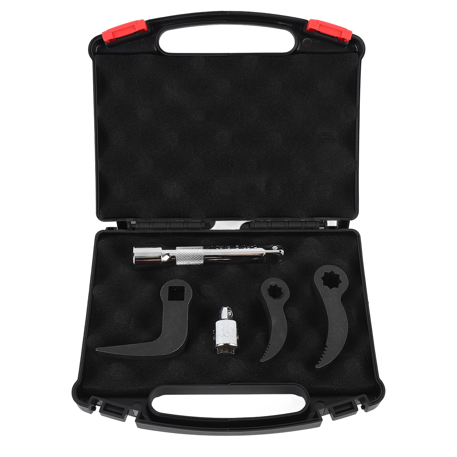 5-teiliges Set Bestehend Aus Einem Hebelschlüssel, Einem 1/2"- Und 3/8"-hebeladapter, Einem L-förmigen Hebel Und Einer Verlängerung.