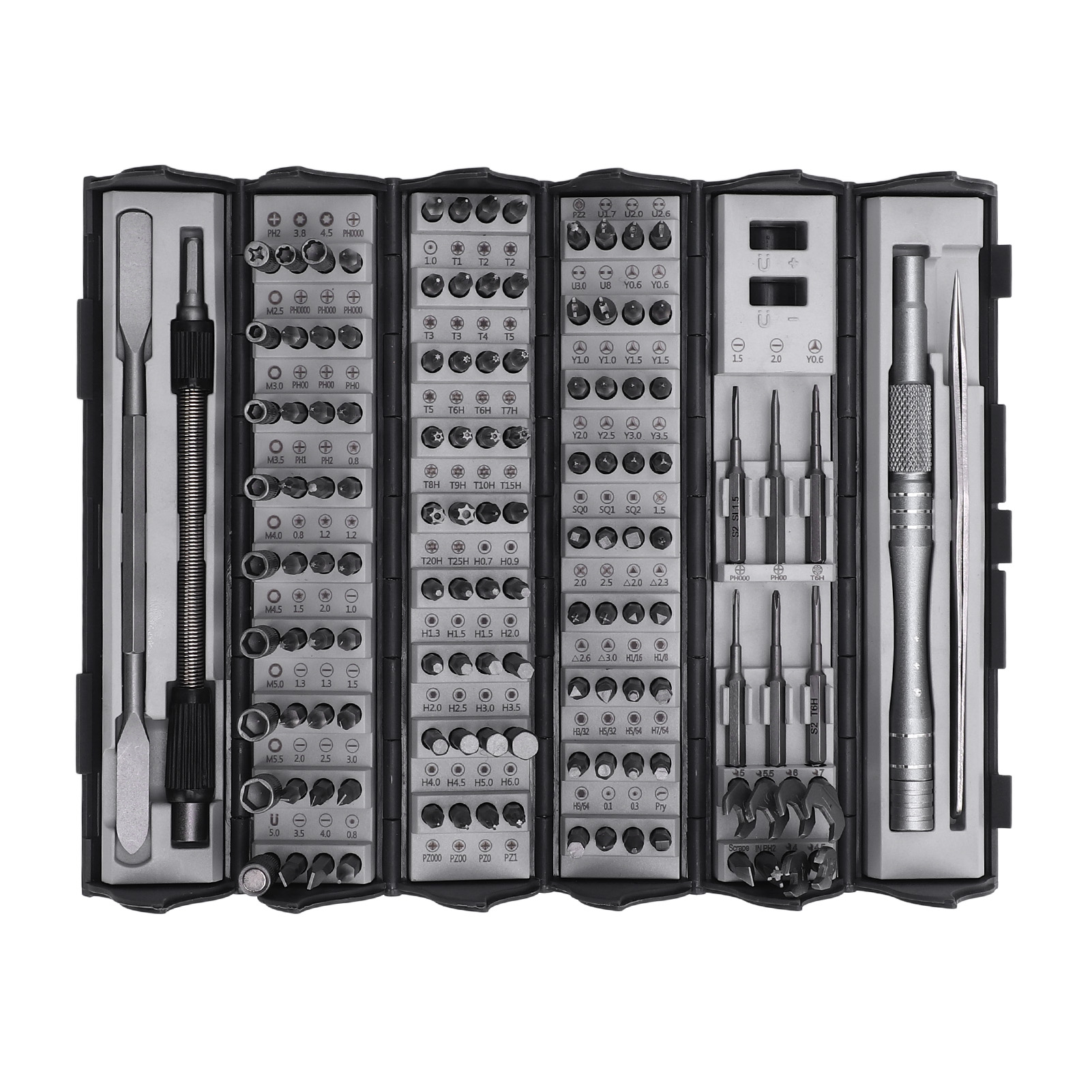 128-teiliges Schraubendreher-bit-set (116 Hochharte S2-bits, 6 Schlüsselköpfe) Für Die Wartung Von Pcs, Handys, Laptops Und Uhren.