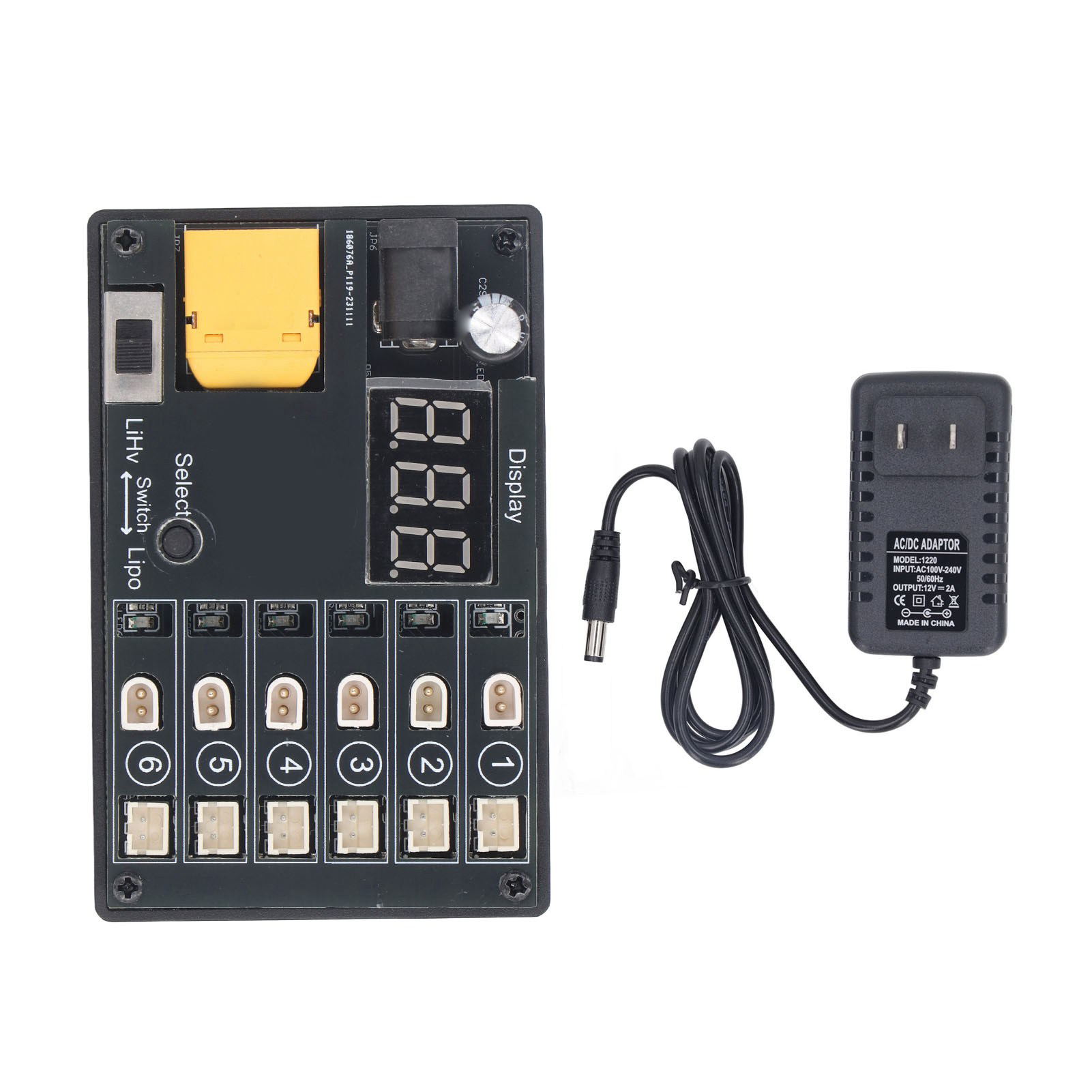 1s Lipo Lihv 6-port 6-kanal-ladegerät Für Elektrowerkzeuge Mit Unterspannungsschutz, Us-stecker 100–240 V