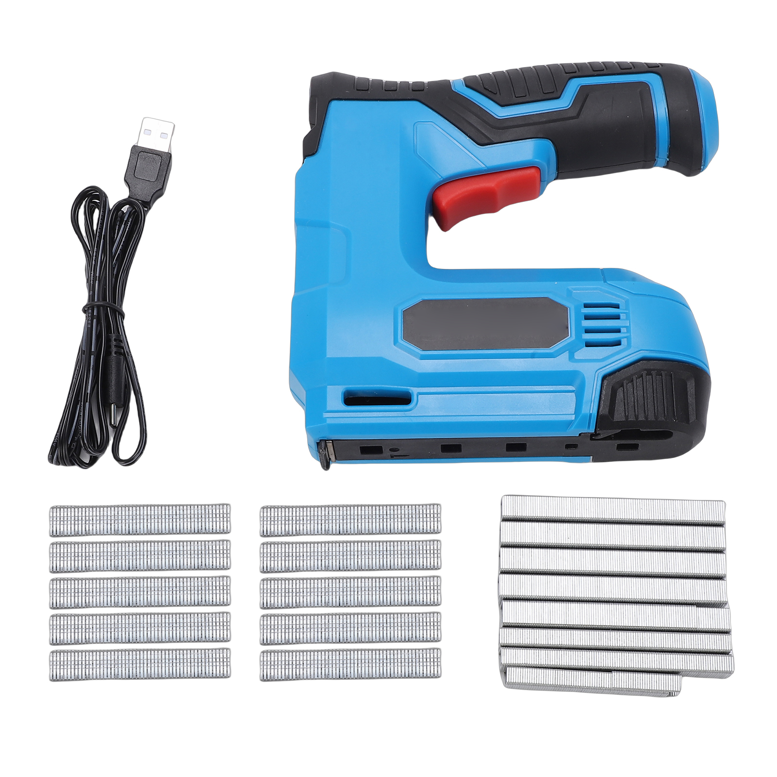 2-in-1 Akku-nagler- Und Tacker-set, Wiederaufladbarer Li-ionen-akku-nagler Mit Nägeln Und Klammern Für Holzbearbeitungs- Und Heimwerkerprojekte