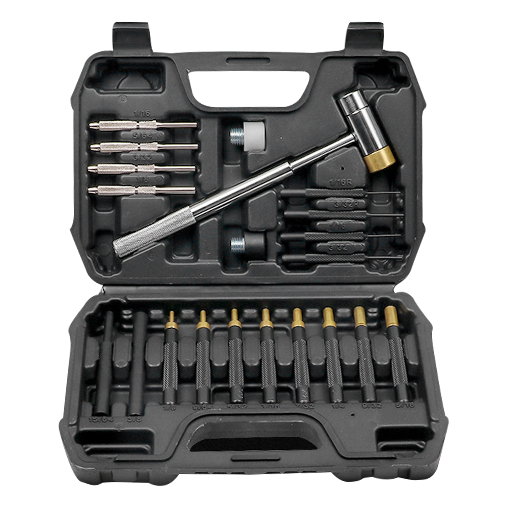 Set Mit 21 Stanzwerkzeugen, Doppelseitiger Kupferhammer, Mechanische Wartungswerkzeuge, Set Mit Stiftstempeln Und Meißeln