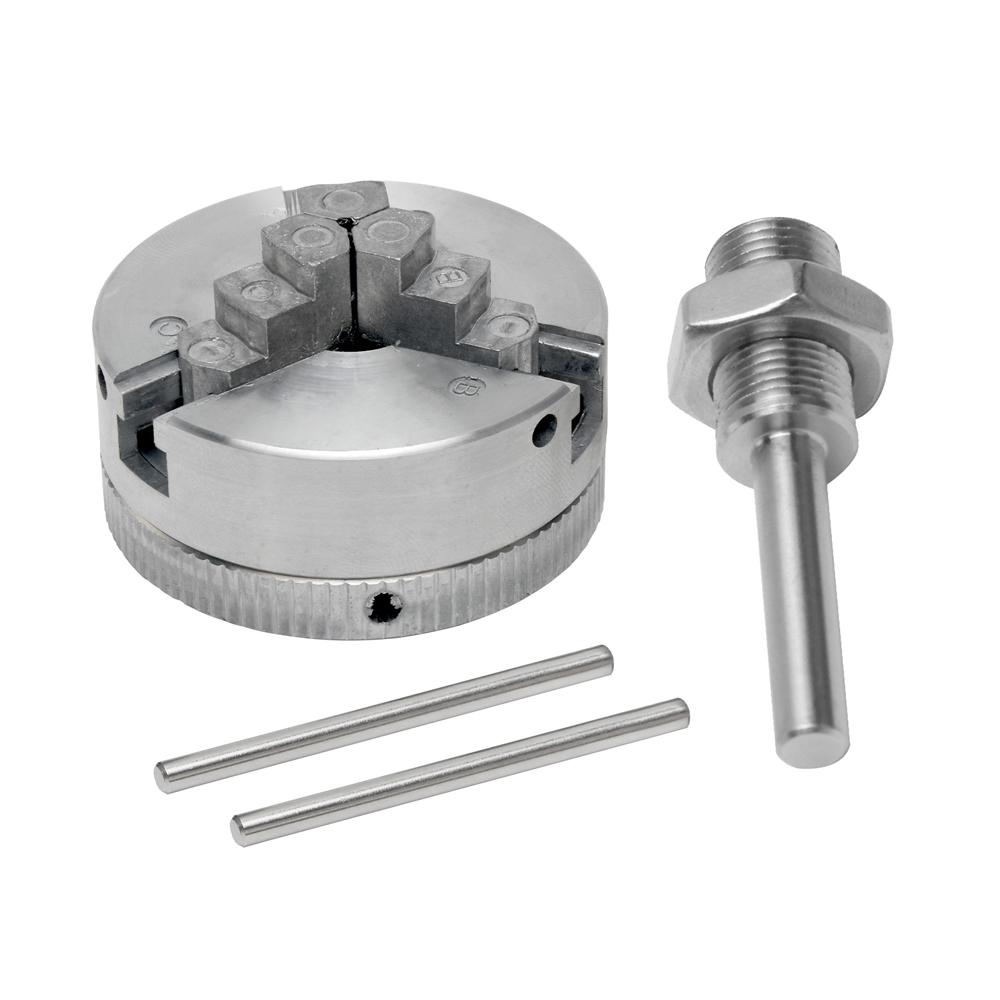 3-backen-drehbankfutter, M12x1 Mm Gewinde, Selbstzentrierend, Kleines Futter Für Holzdrehmaschinen Mit Dorn