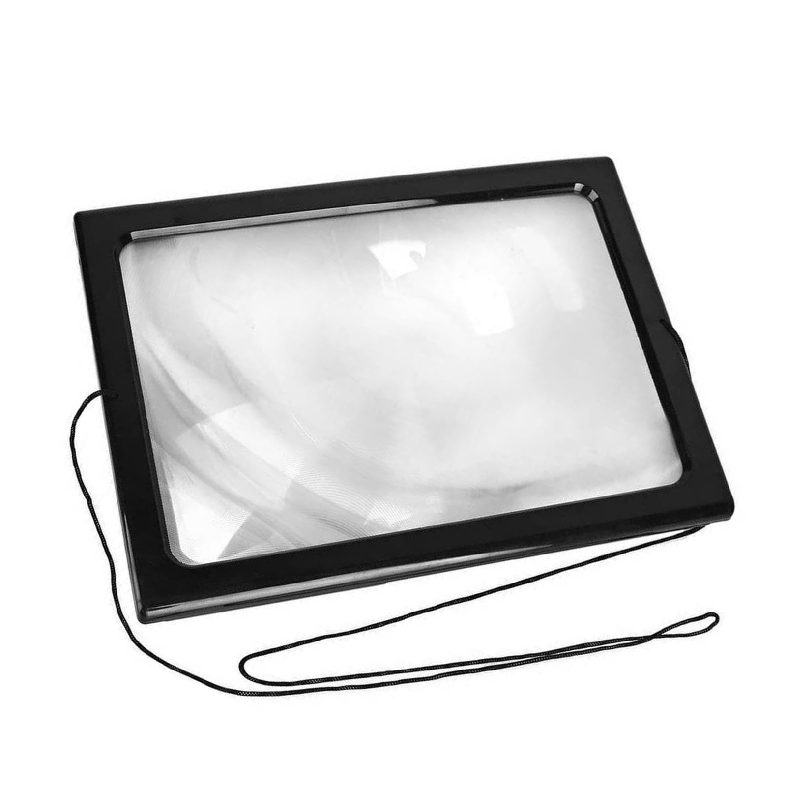 Faltbare Tischlupe Mit Led-beleuchtung Und Kabel, 3-fache Vergrößerung, A4-format, Ganze Seite.
