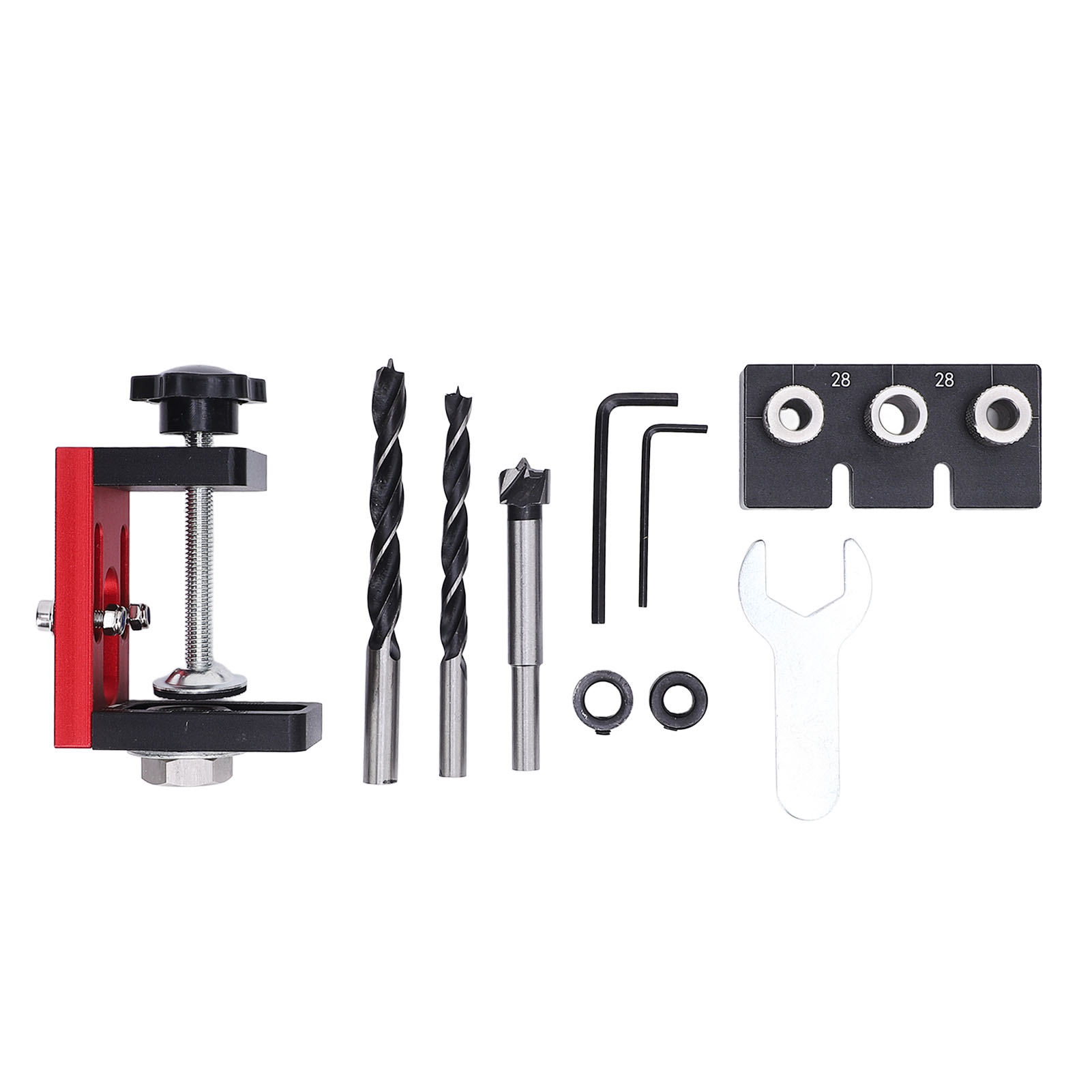 3-in-1 Dübelbohrset Aus Aluminiumlegierung Für 8-mm-, 10-mm- Und 15-mm-dübel, Holzbearbeitungsbohrwerkzeug