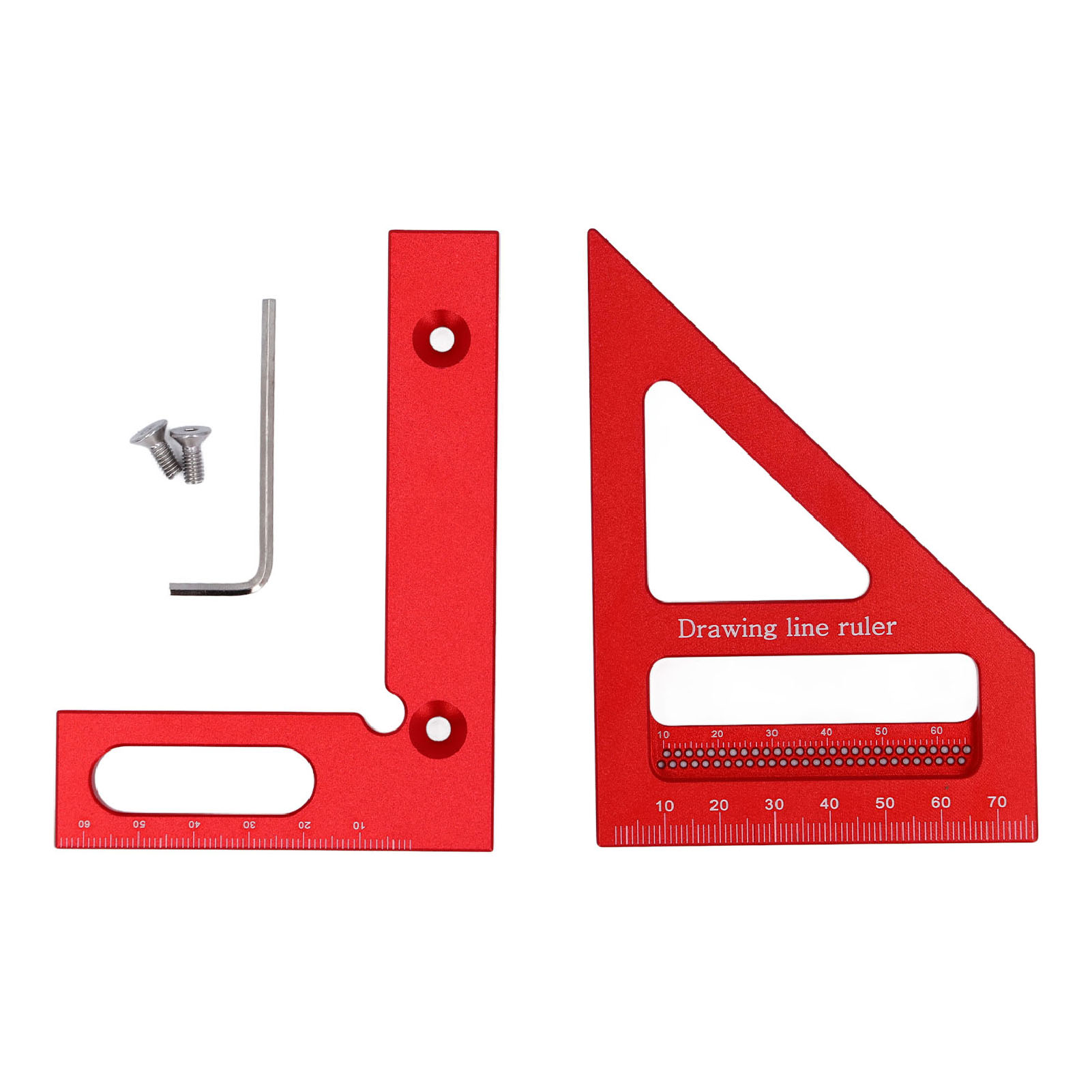 3d-mehrwinkel-messwinkel 45°/90° Aus Aluminiumlegierung Für Holzbearbeitung, Winkelmesser, Gehrungslineal