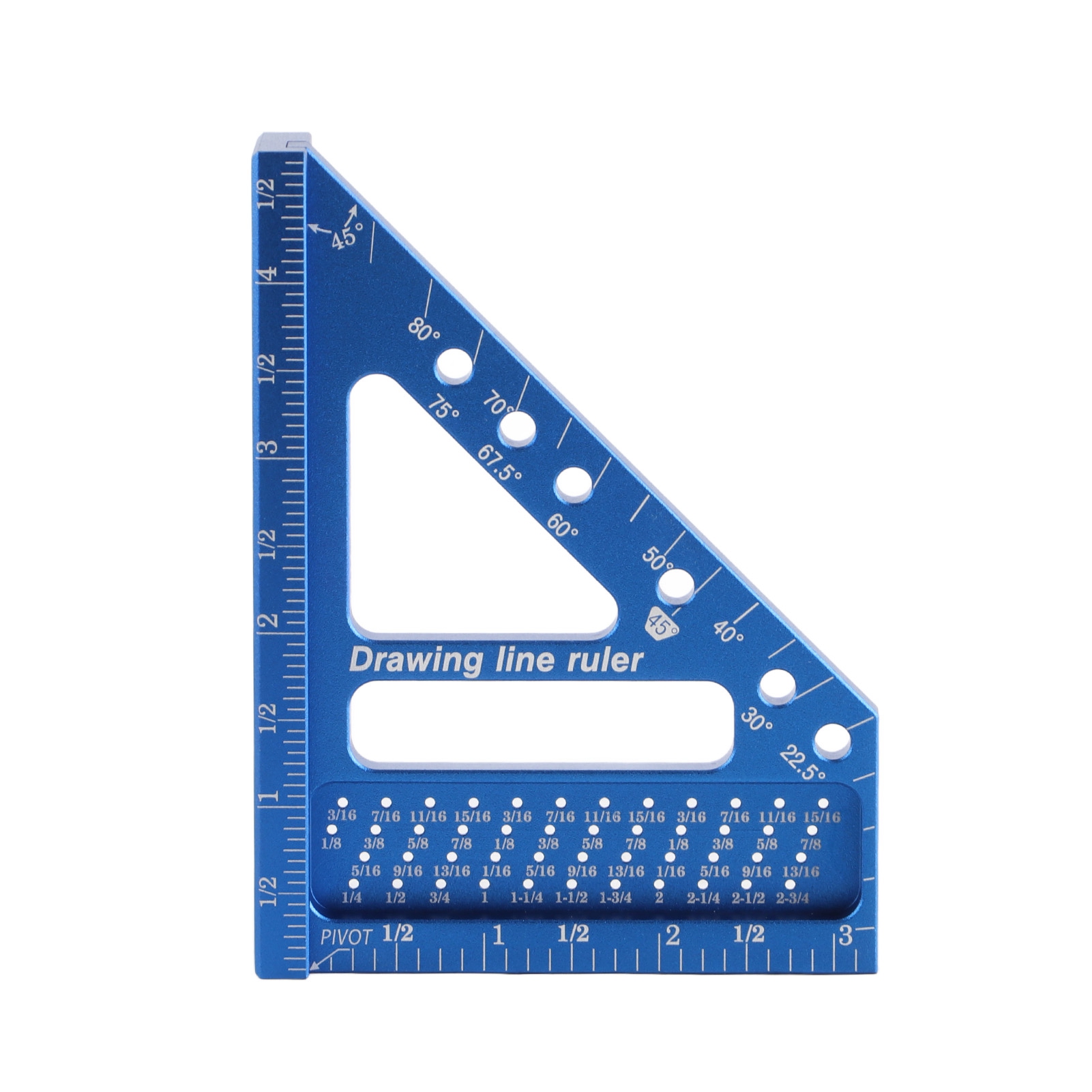 3d-mehrwinkelmesser Für Die Holzbearbeitung, 45°/90°-dreieckwinkelmesser, Lochmarkierungswerkzeug Aus Aluminiumlegierung