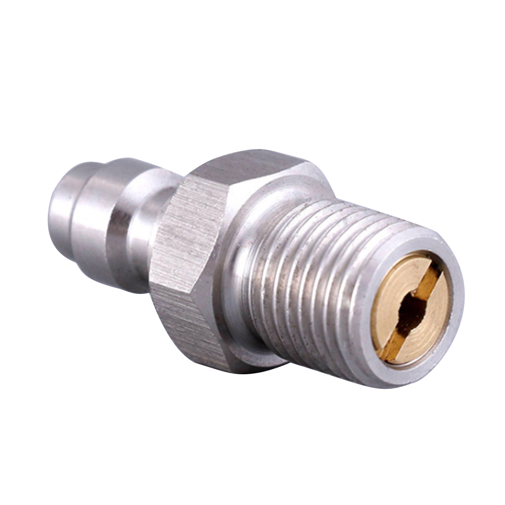 8-mm-schnellanschlussstecker (männlich), M10/1-gewinde, Edelstahl, Für Hochdruckpumpen.