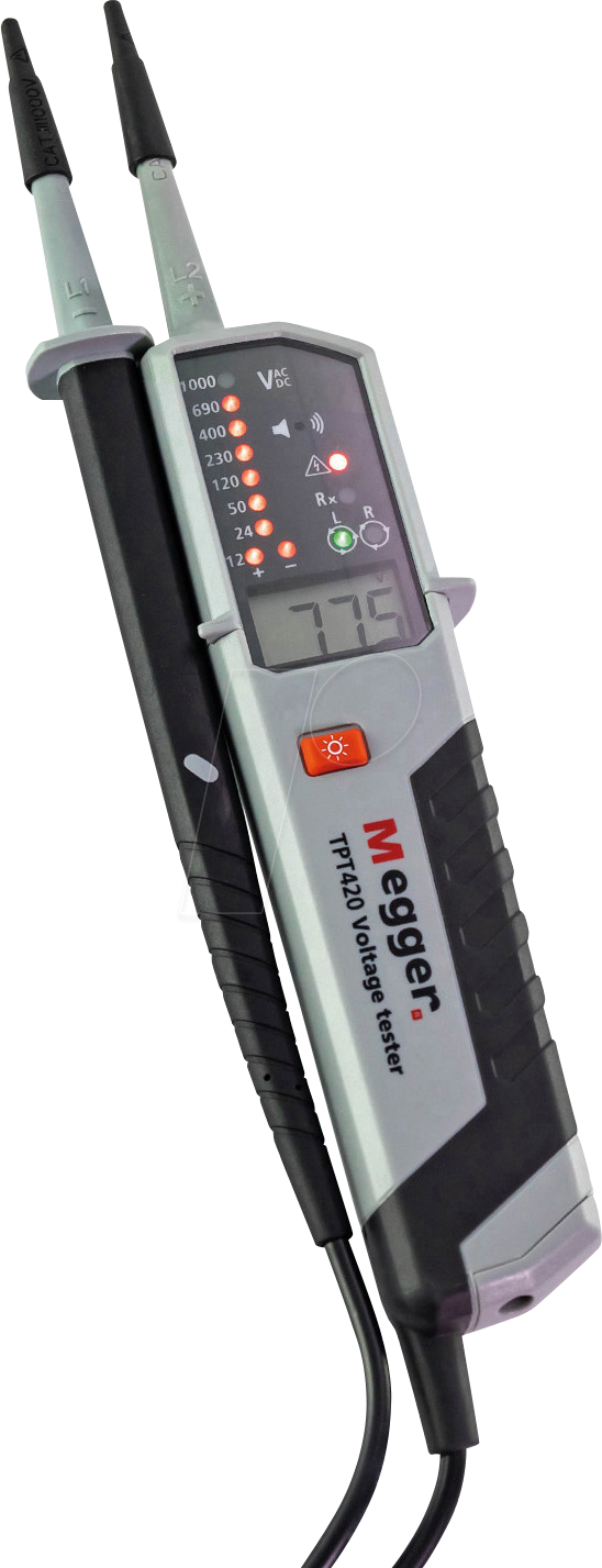 MEGGER 1013-189 - Spannungsprüfer TPT420, 12-1000 V AC, 12 - 1500 V DC, LCD