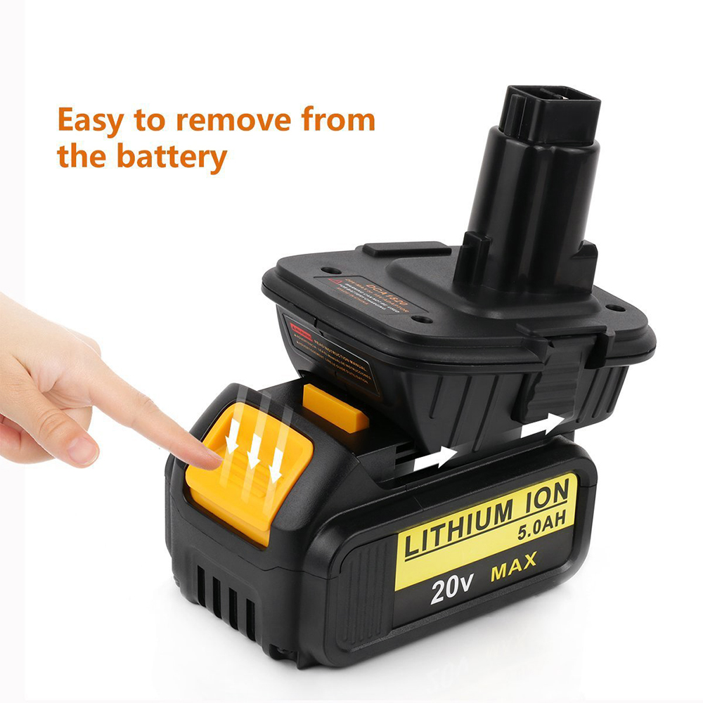 20v Dca1820 Akkuadapter Für Dewalt 18v Werkzeuge. Wandelt Einen Dewalt 20v Lithium-akku In Einen 18v Dewalt Dc9096, Dc9098 Und De9096 Akku Um.