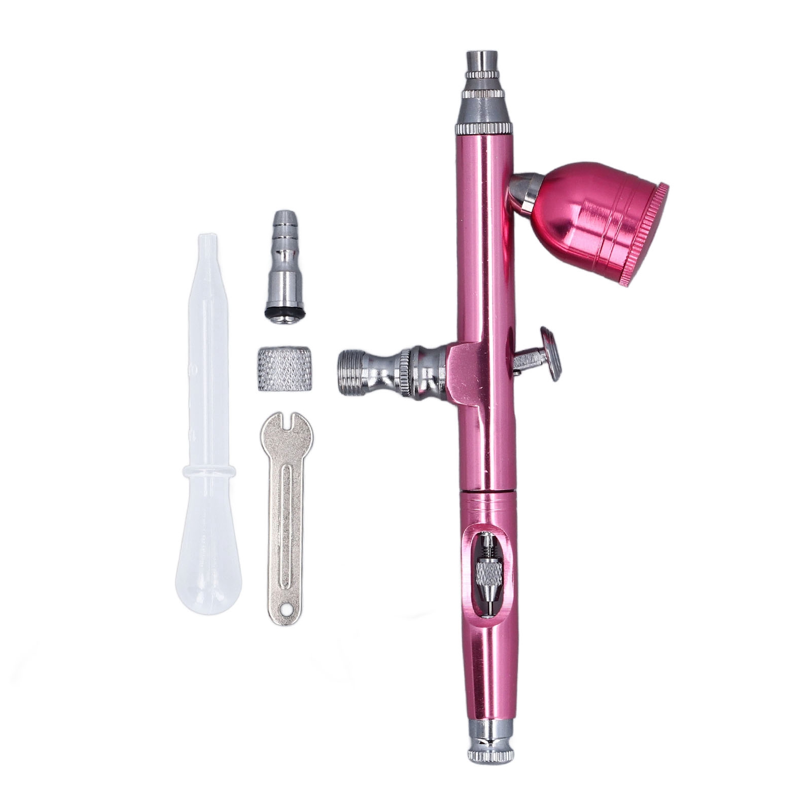 Pinkfarbene Airbrush-pistole, Düsen Mit 0,3 Mm Durchmesser, Tragbare Farbpistole Für Nagelkunst