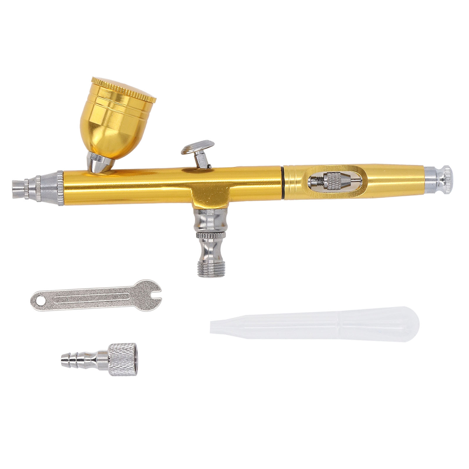 Airbrush Mit 0,3 Mm Düse Und 6 Ml Farbbehälter, Goldfarben, Ideal Für Möbelreparaturen, Tortendekoration Und Wandmalerei.