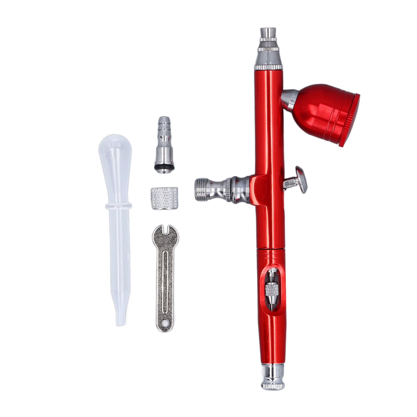 Airbrush-pistole Mit 0,3 Mm Düse Und 6 Ml Farbbehälter Für Gleichmäßiges Sprühen, Ideal Für Modellbau Und Möbelreparatur.
