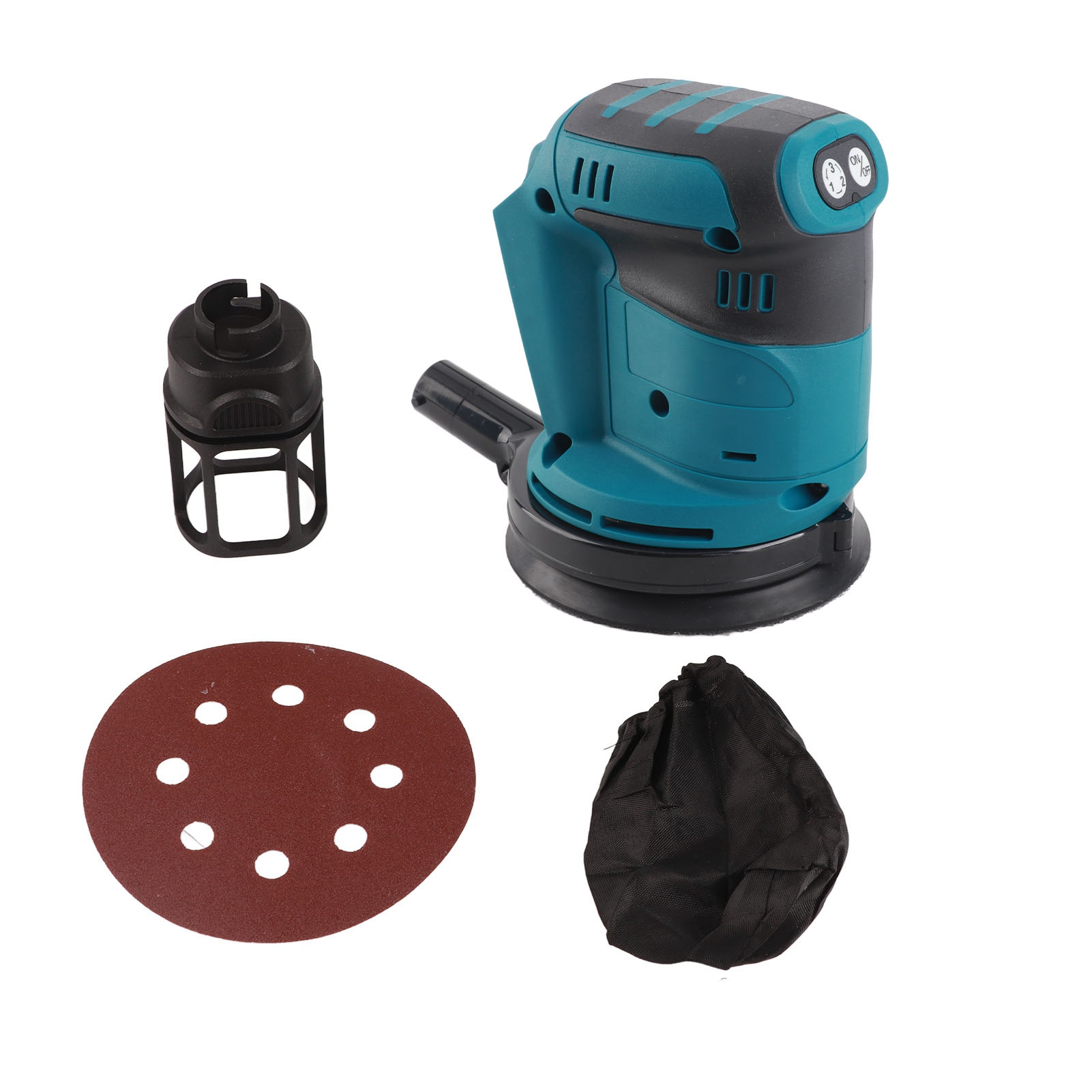 5-zoll (12,7 Cm) Akku-exzenterschleifer Für 21-v-li-ionen-akkus, 3 Einstellbare Geschwindigkeiten, Vibrationsarm, Komfortabel
