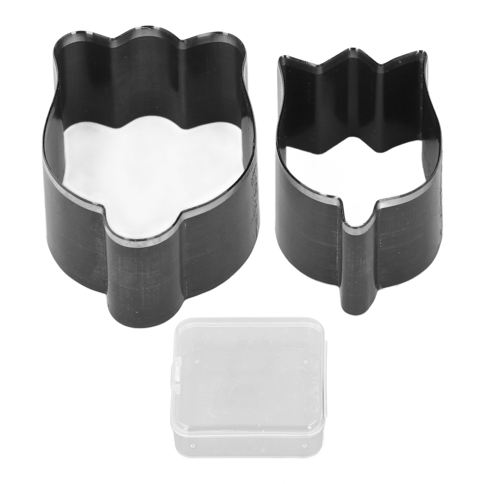 Set Aus 2 Blumenförmigen Lederstanzformen, 48 Mm Und 58 Mm, Aus Legiertem Stahl, Für Kreative Hobbys.